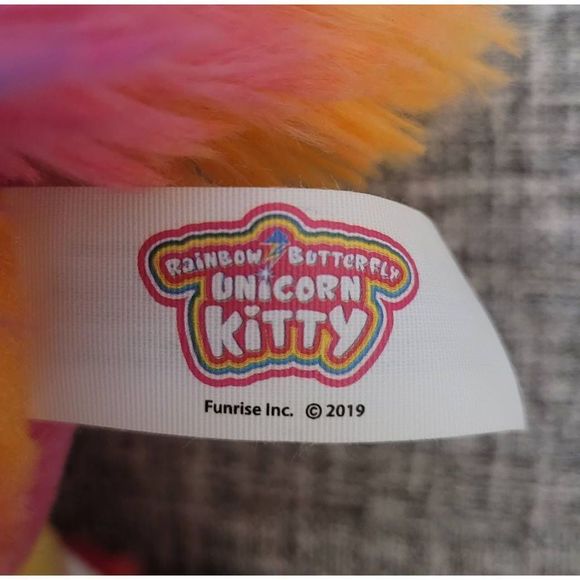 Rainbow Butterfly Unicorn Kitty Fabulous Felicity Huggable Plush Toy Multicolor - Picture 7 of 7